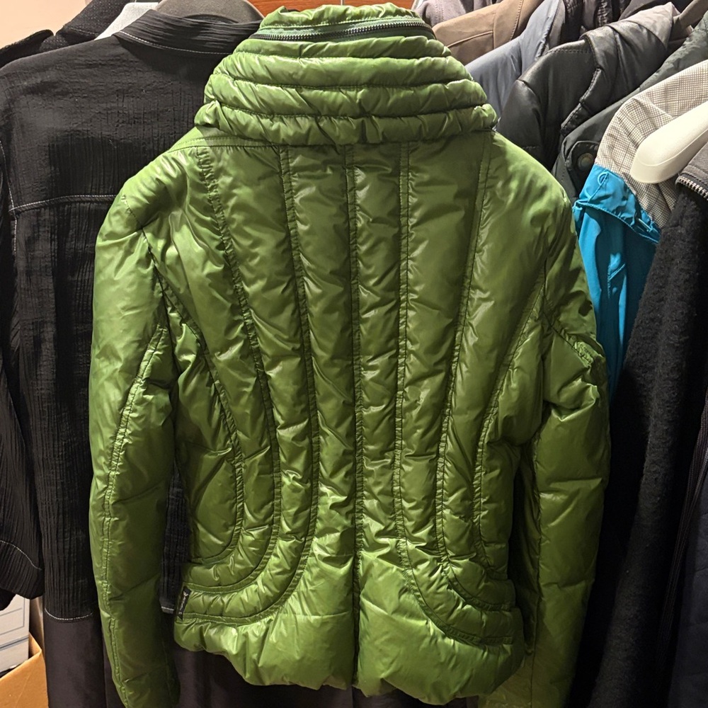 Armani Jeans Green Puffer Jacket - Picture 6 of 8